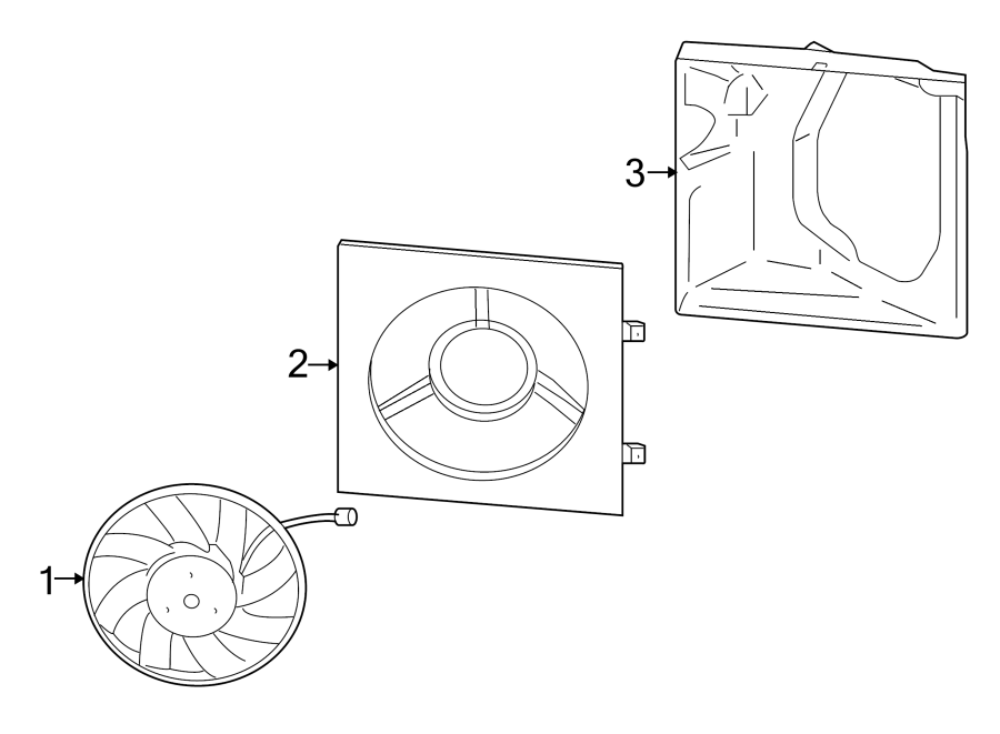 Diagram COOLING FAN. for your 2003 Porsche Cayenne   