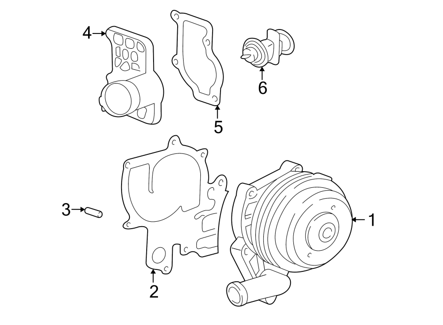 Diagram WATER PUMP. for your 2011 Porsche Cayenne  S Sport Utility 