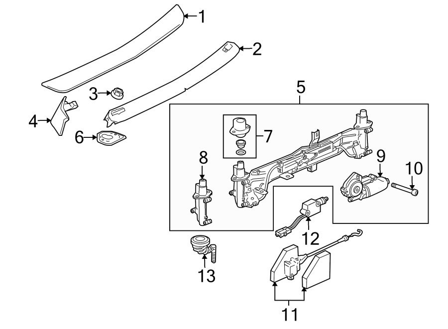 Diagram ENGINE LID. SPOILER. for your Porsche