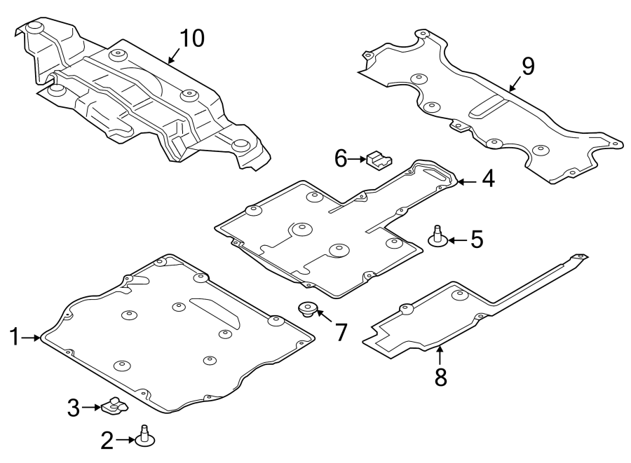 1FRONT STRUCTURAL COMPONENTS. UNDER COVER & SPLASH SHIELDS.https://images.simplepart.com/images/parts/motor/fullsize/6946055.png