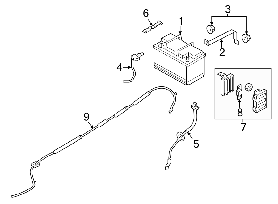 Diagram BATTERY. for your Porsche