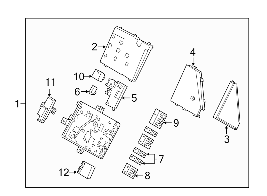 Diagram FUSE & RELAY. for your 2009 Porsche Cayenne  Turbo Sport Utility 