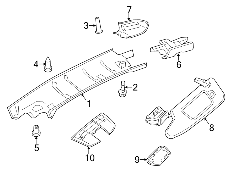 Diagram ROOF. INTERIOR TRIM. for your 2005 Porsche Cayenne   