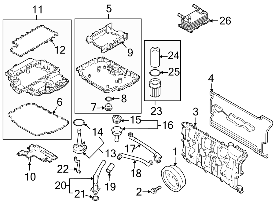 Diagram ENGINE PARTS. for your 2016 Porsche Cayenne   