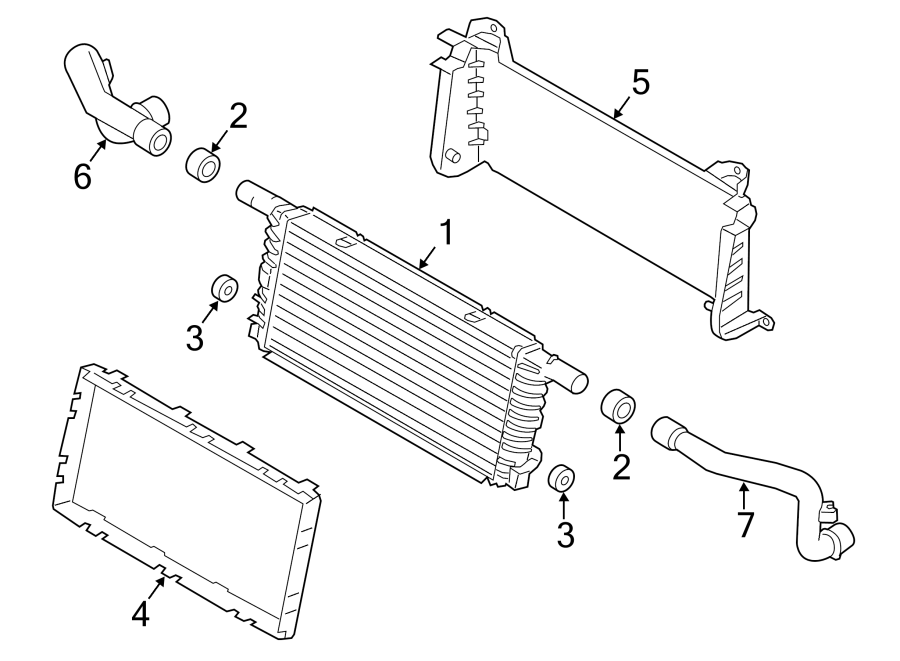 Diagram Radiator & components. for your 2014 Porsche Cayenne  S Sport Utility 