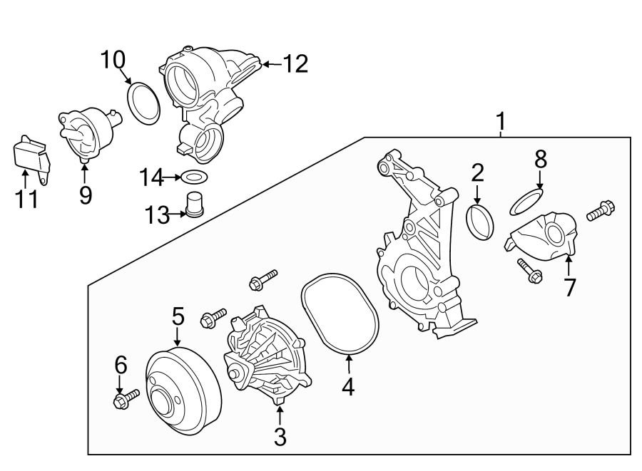 Diagram WATER PUMP. for your 2004 Porsche Cayenne  Turbo Sport Utility 