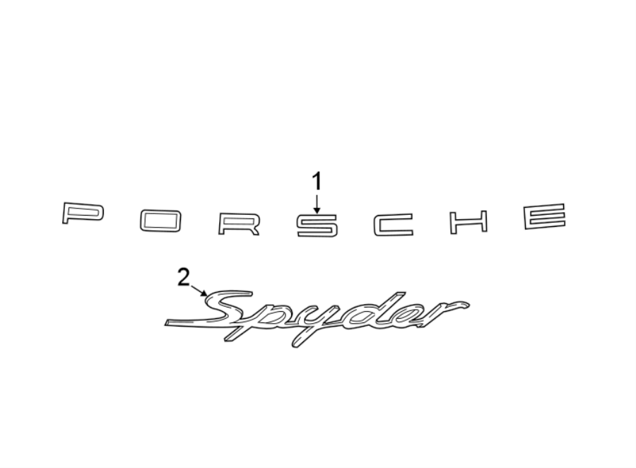 Diagram Engine lid. Exterior trim. for your 2024 Porsche Cayenne   