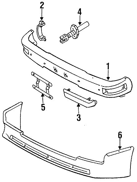 3FRONT BUMPER. BUMPER & COMPONENTS.https://images.simplepart.com/images/parts/motor/fullsize/695010.png