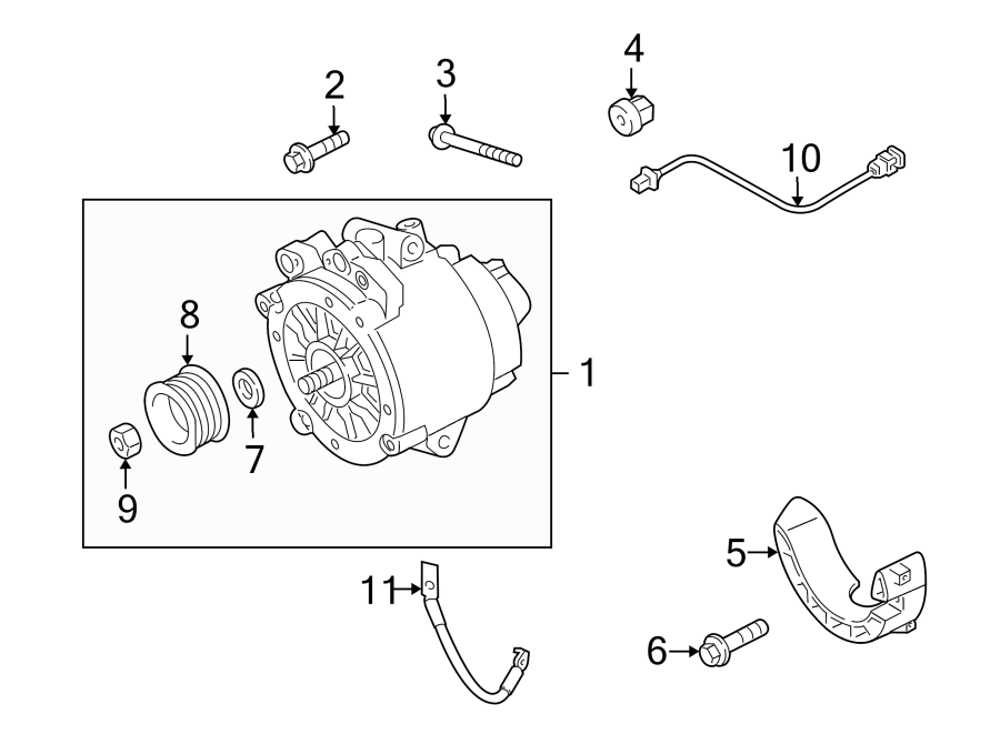 Diagram ALTERNATOR. for your 2021 Porsche Cayenne   