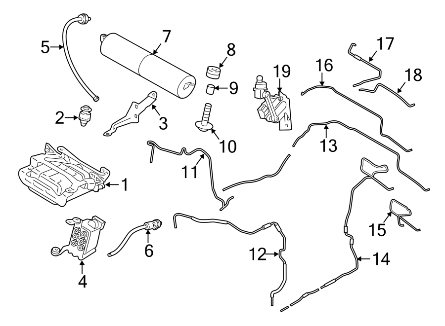 Diagram RIDE CONTROL COMPONENTS. for your 2015 Porsche Cayenne   