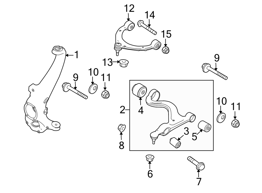 Diagram FRONT SUSPENSION. SUSPENSION COMPONENTS. for your 2010 Porsche 911   