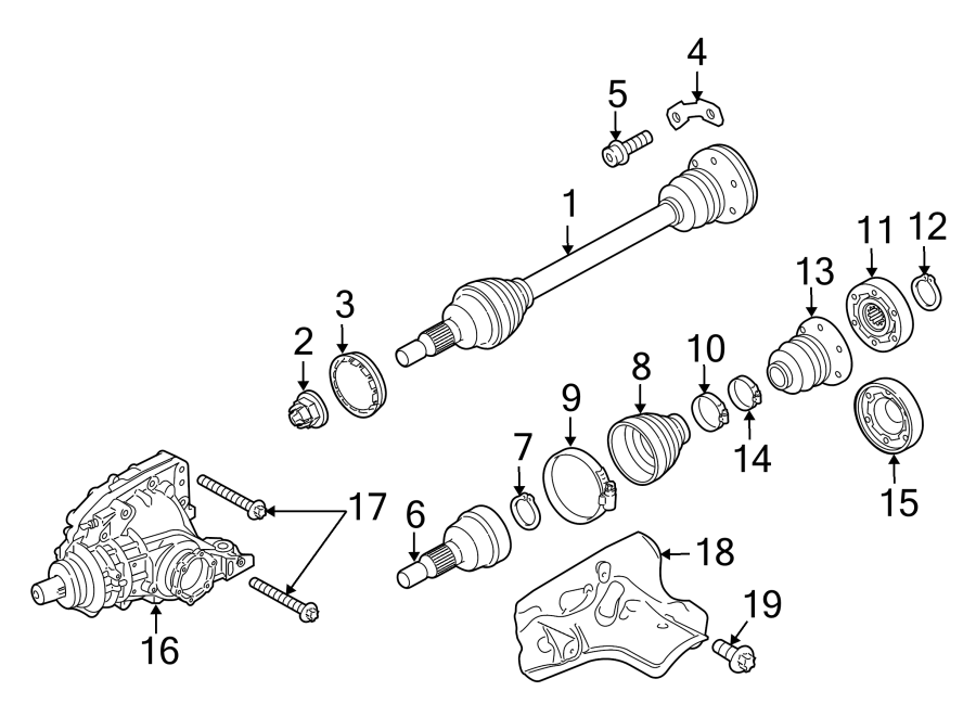 Diagram FRONT SUSPENSION. CARRIER & FRONT AXLES. for your 2018 Porsche Cayenne  Base Sport Utility 