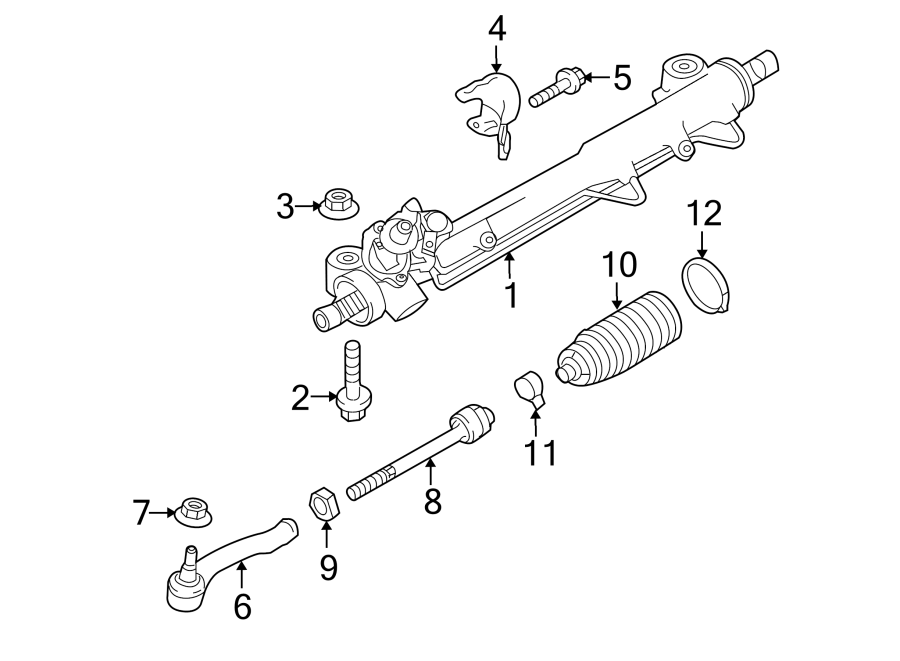 Diagram STEERING GEAR & LINKAGE. for your 2017 Porsche Cayenne  S E-Hybrid Platinum Edition Sport Utility 