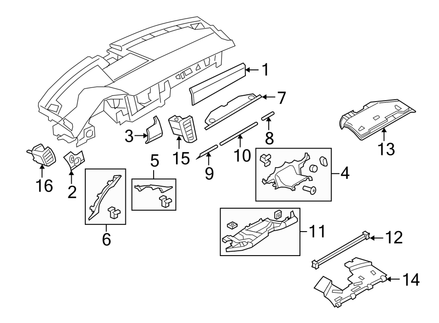 INSTRUMENT PANEL COMPONENTS.