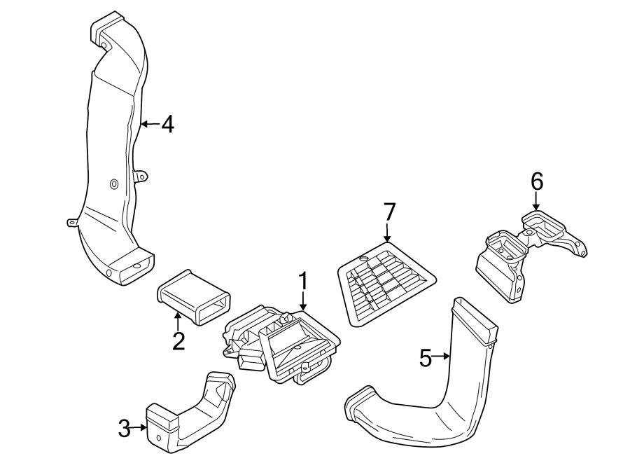 Diagram INSTRUMENT PANEL. DUCTS. for your 2004 Porsche Cayenne   