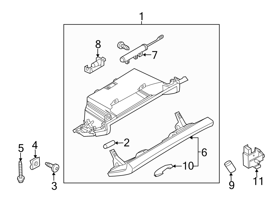 Diagram INSTRUMENT PANEL. GLOVE BOX. for your Porsche