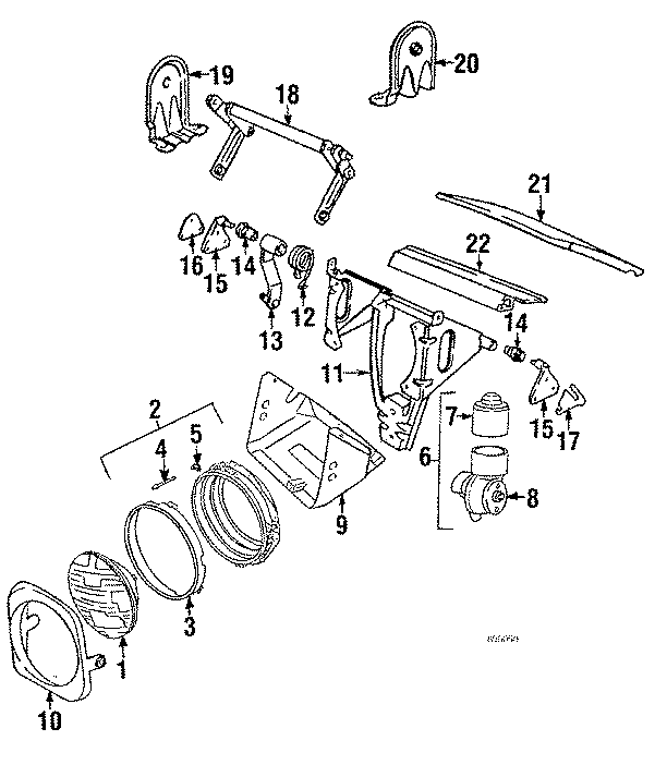 6FRONT LAMPS. HEADLAMP COMPONENTS.https://images.simplepart.com/images/parts/motor/fullsize/695050.png