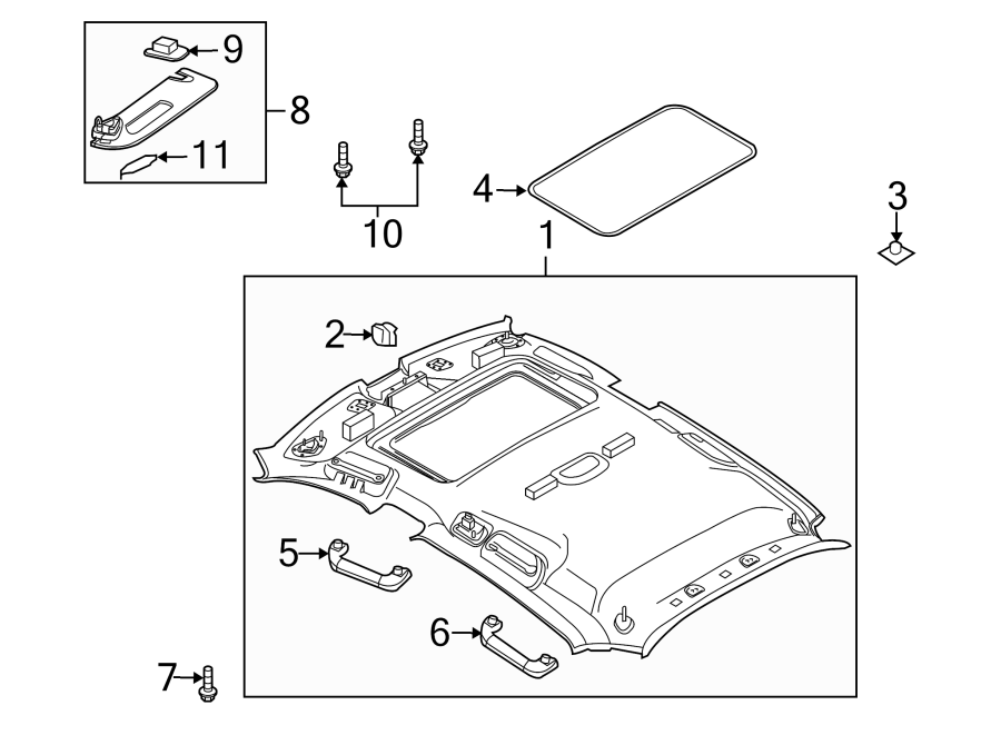 Diagram INTERIOR TRIM. for your 2012 Porsche Cayenne  Base Sport Utility 