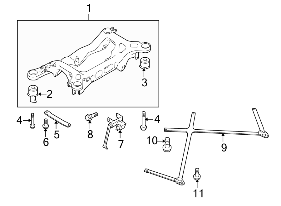 Diagram REAR SUSPENSION. SUSPENSION MOUNTING. for your Porsche