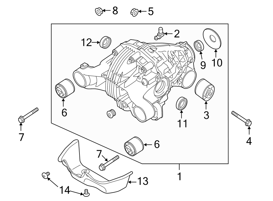 Diagram REAR SUSPENSION. AXLE & DIFFERENTIAL. for your 2012 Porsche Cayenne   