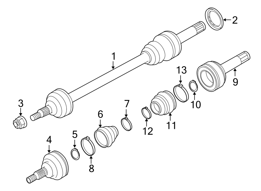 Diagram REAR SUSPENSION. DRIVE AXLES. for your 2012 Porsche Cayenne  S Hybrid Sport Utility 