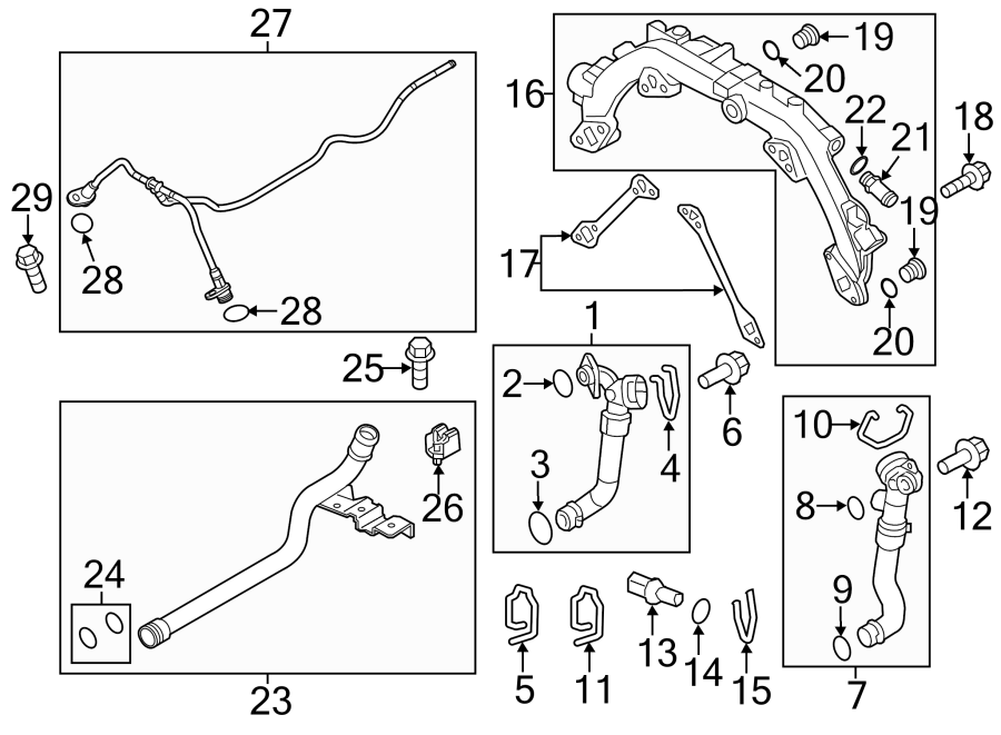 Diagram HOSES & LINES. for your 2014 Porsche Cayenne   