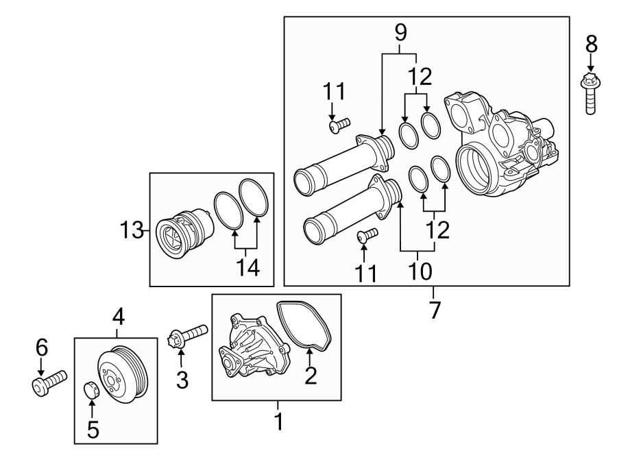 Diagram WATER PUMP. for your 2019 Porsche Macan   