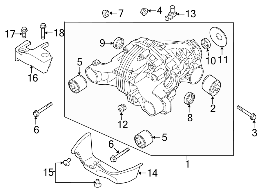 Diagram REAR SUSPENSION. AXLE & DIFFERENTIAL. for your 2012 Porsche Cayenne   