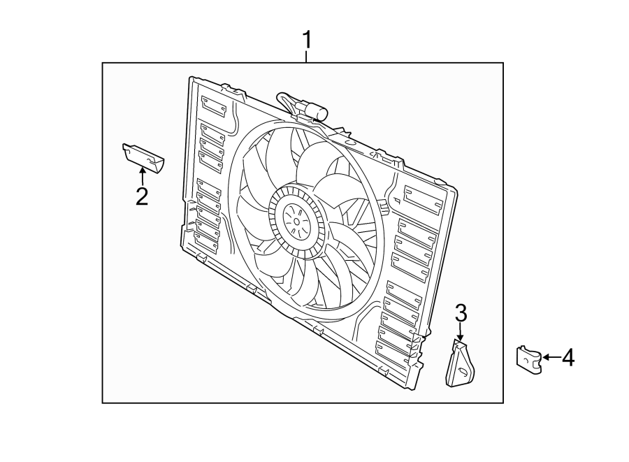 Diagram COOLING FAN. for your 2021 Porsche Cayenne  S Sport Utility 