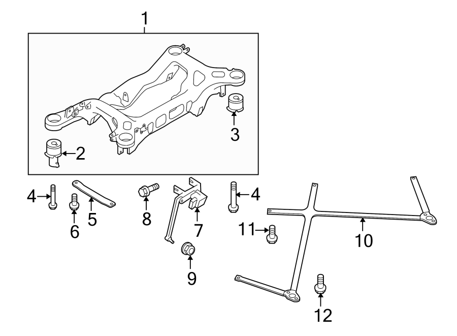 Diagram REAR SUSPENSION. SUSPENSION MOUNTING. for your 2009 Porsche Cayenne 4.8L V8 A/T GTS Sport Utility 