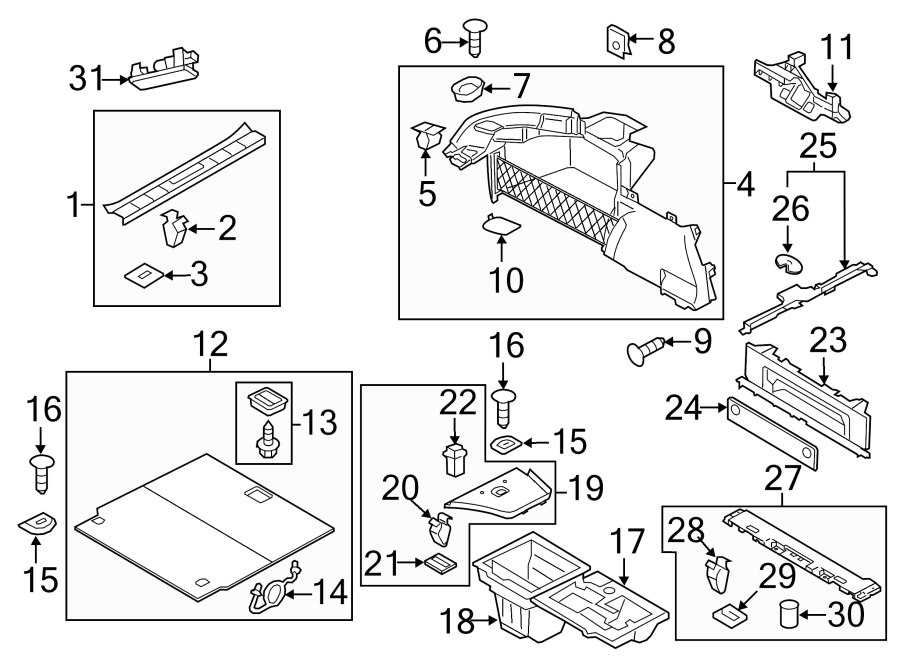 REAR BODY & FLOOR. INTERIOR TRIM.