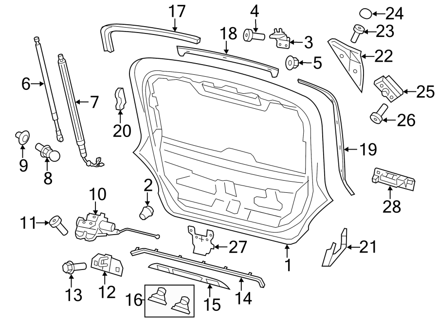 Diagram GATE & HARDWARE. for your 2011 Porsche Boxster   