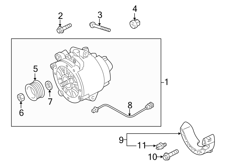 Diagram ALTERNATOR. for your 2021 Porsche Cayenne   