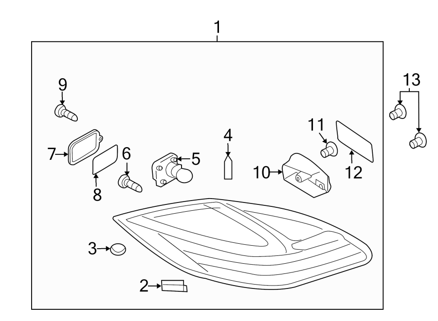 Diagram REAR LAMPS. TAIL LAMPS. for your 2008 Porsche Cayenne 3.6L V6 A/T Base Sport Utility 