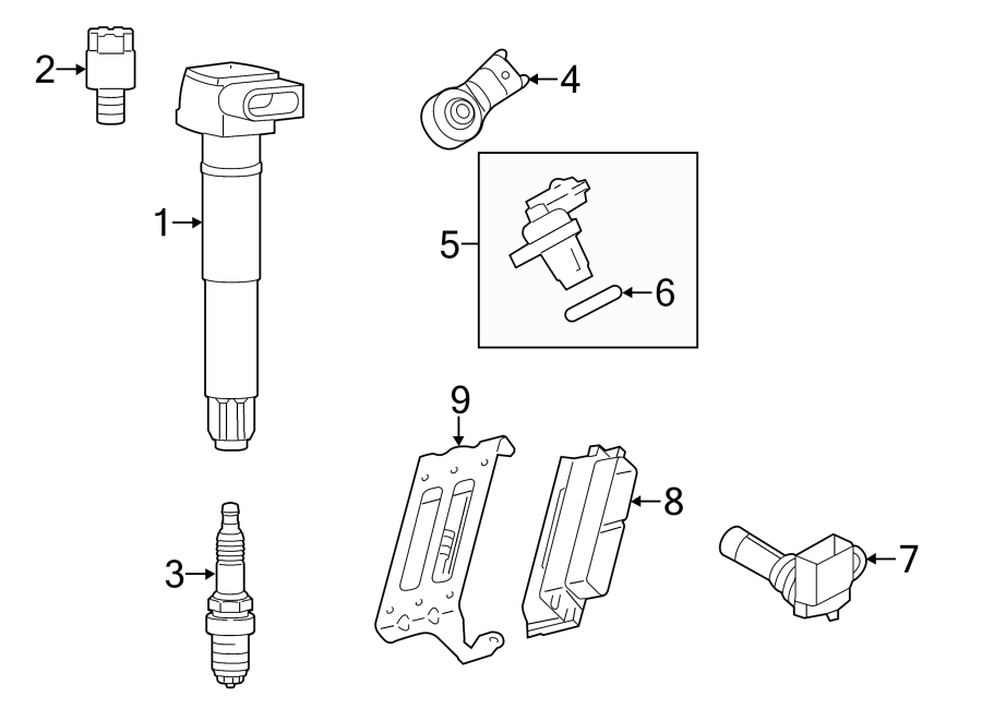 Diagram IGNITION SYSTEM. for your 2010 Porsche Cayenne  S Sport Utility 