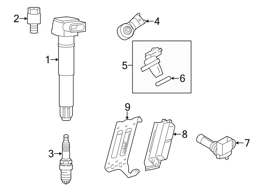 Diagram IGNITION SYSTEM. for your 2016 Porsche Cayenne  GTS Sport Utility 