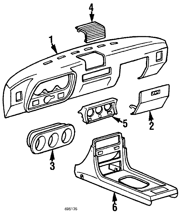 Diagram INSTRUMENT PANEL. for your 1993 Porsche 968  Base Convertible 