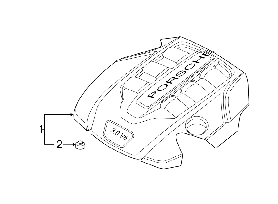 Diagram ENGINE APPEARANCE COVER. for your 2018 Porsche 718 Cayman   