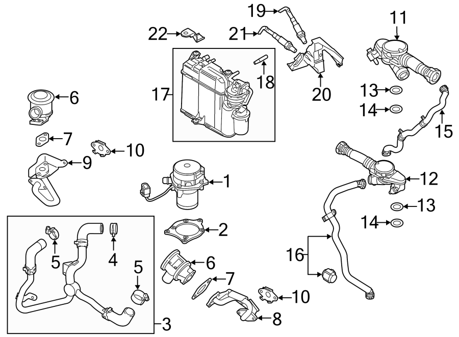 Diagram EMISSION SYSTEM. EMISSION COMPONENTS. for your 2023 Porsche Cayenne  S Platinum Edition Sport Utility 