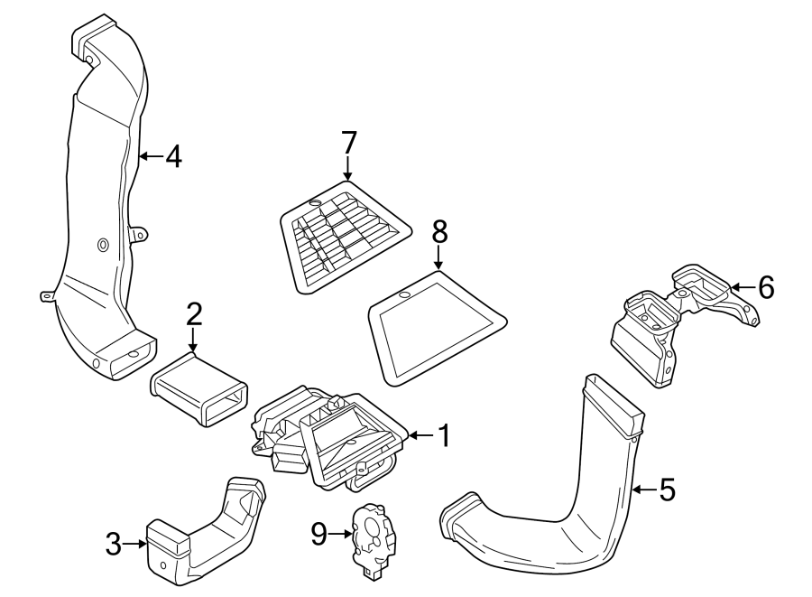 Diagram INSTRUMENT PANEL. DUCTS. for your 2014 Porsche Cayenne   