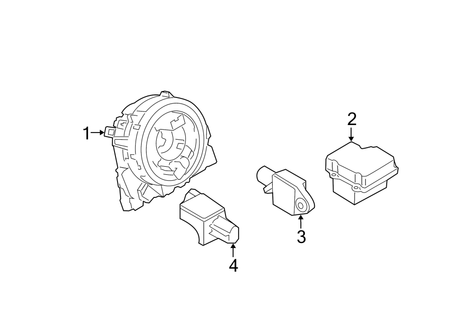 Diagram RESTRAINT SYSTEMS. AIR BAG COMPONENTS. for your 2017 Porsche Cayenne   