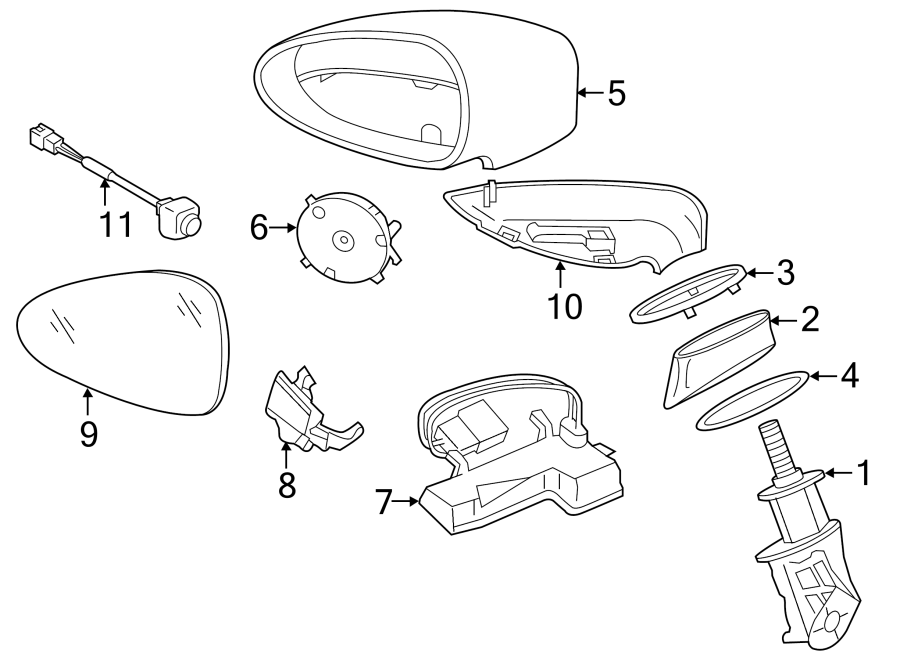 Diagram FRONT DOOR. OUTSIDE MIRRORS. for your 2009 Porsche Cayenne   