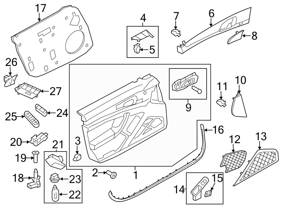 19FRONT DOOR. INTERIOR TRIM.https://images.simplepart.com/images/parts/motor/fullsize/6951915.png