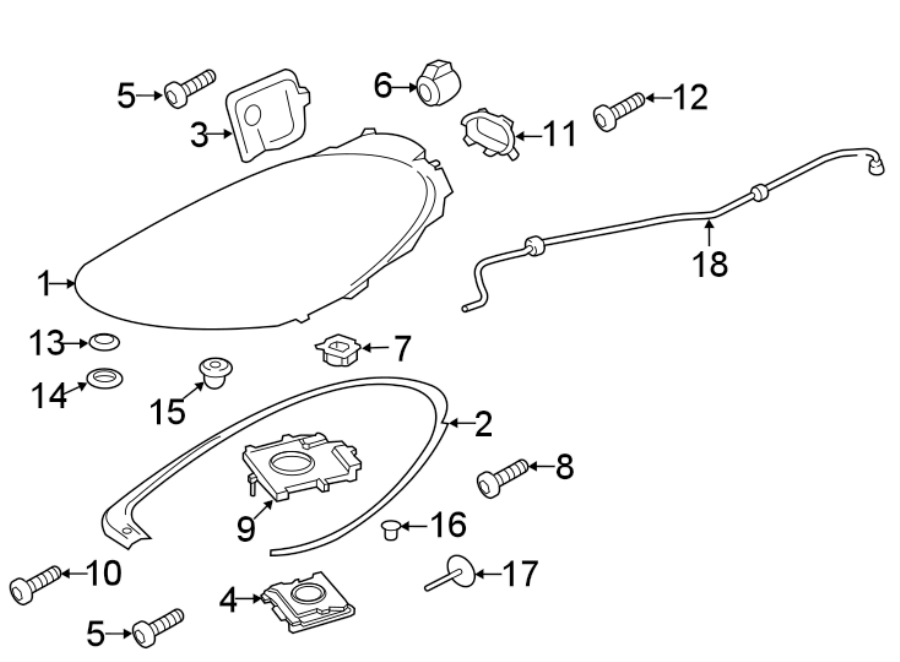 Diagram FRONT LAMPS. HEADLAMP COMPONENTS. for your 2022 Porsche Cayenne  Turbo Coupe Sport Utility 