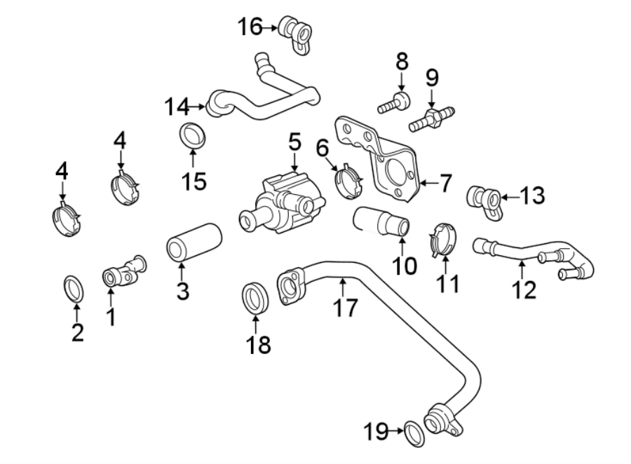 Diagram COOLANT LINES. for your 2018 Porsche Cayenne   