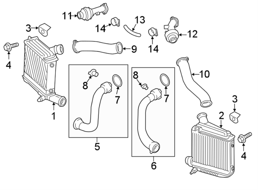 Diagram INTERCOOLER. for your 2017 Porsche Panamera   