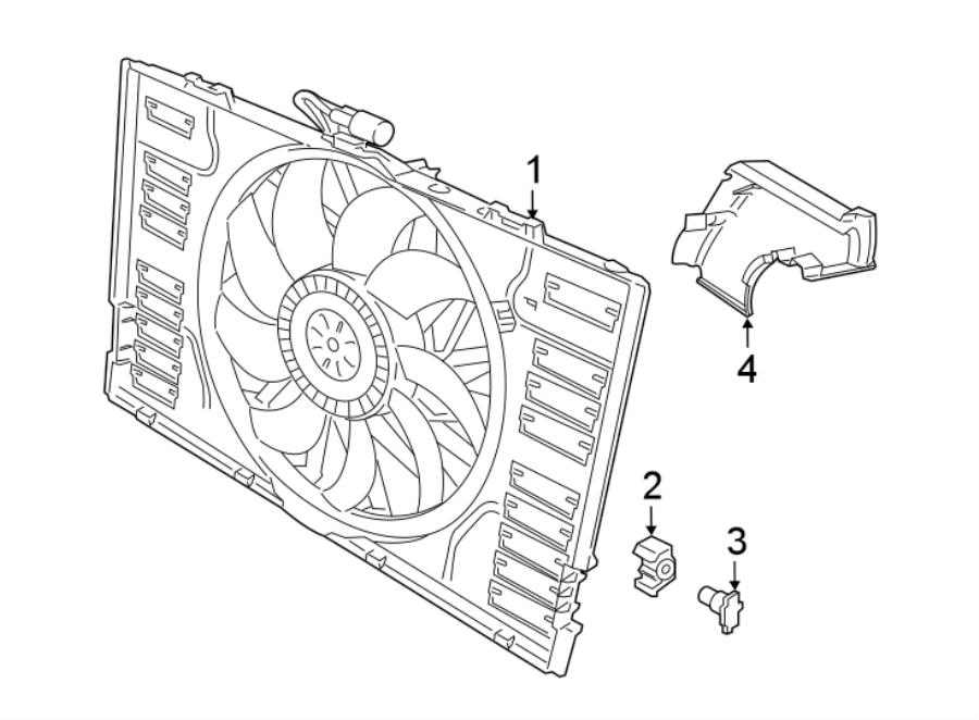 Diagram COOLING FAN. for your 2023 Porsche Macan   