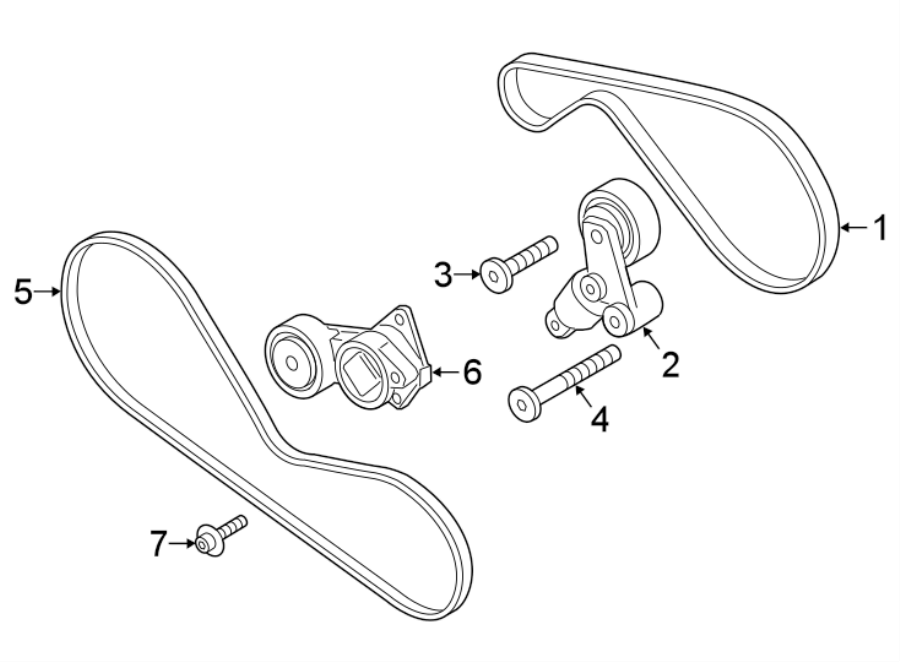 Diagram BELTS & PULLEYS. for your 2018 Porsche Cayenne  Turbo S Sport Utility 