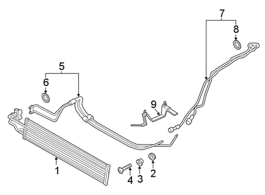 Diagram TRANS OIL COOLER. for your 2006 Porsche Cayenne   