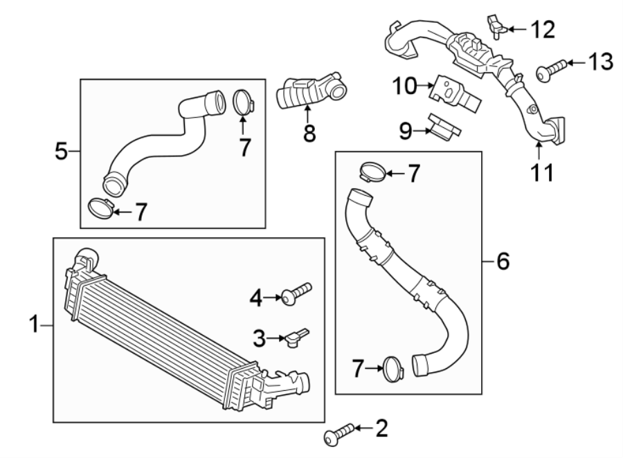 Diagram INTERCOOLER. for your 2017 Porsche Panamera  Base Hatchback 